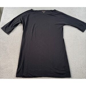 Lilly Pulitzer Knee Length Dress Women's Large Black Pima Cotton Shirt